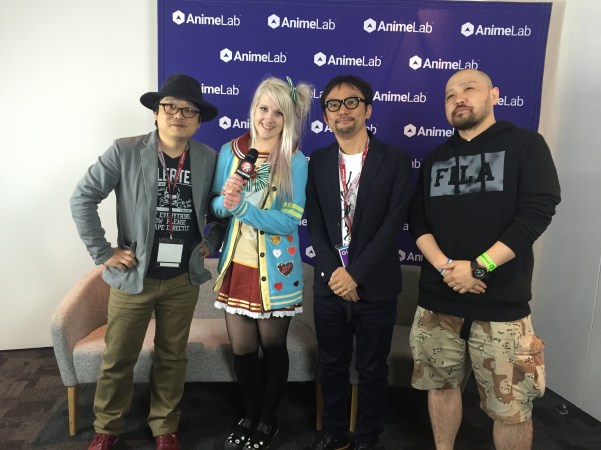 From Left to Right: SAO Character Designer Adachi Shingo, Madman Entertainment's representative Jessica, SAO Director Tomohiko Ito and A1 Pictures' Producer Atsushi Kaneko